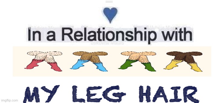 Leg Hair | MY LEG HAIR | image tagged in in a relationship | made w/ Imgflip meme maker