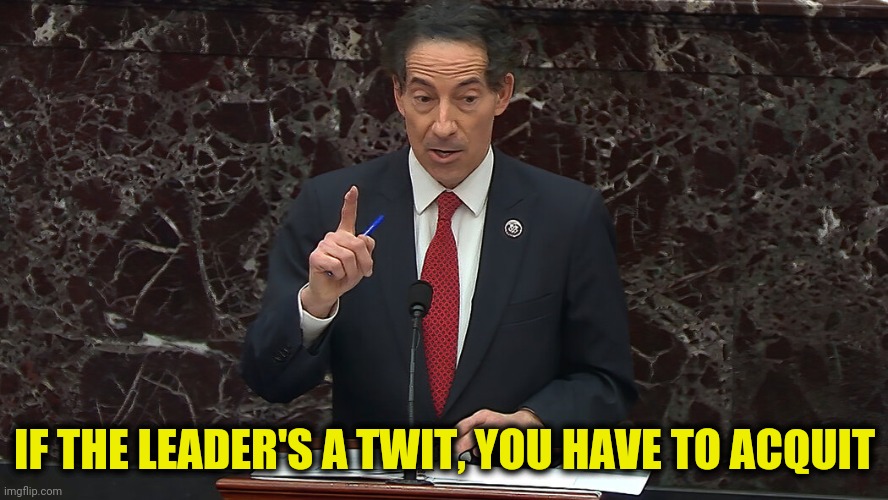 IF THE LEADER'S A TWIT, YOU HAVE TO ACQUIT | made w/ Imgflip meme maker