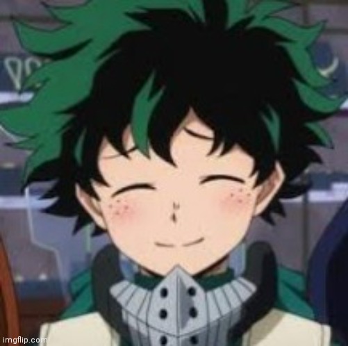 Deku smile | image tagged in deku wholesome smile | made w/ Imgflip meme maker