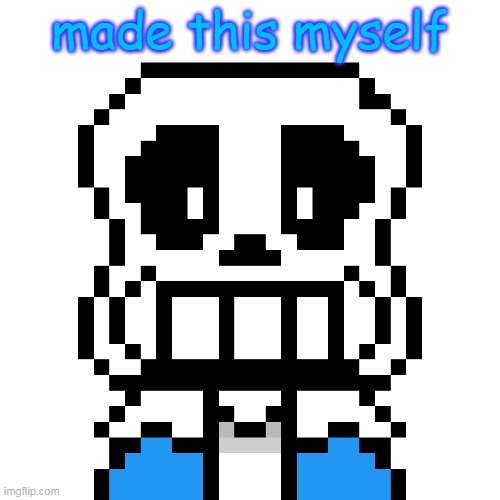 I guess I remade my sans pixel art : r/Undertale