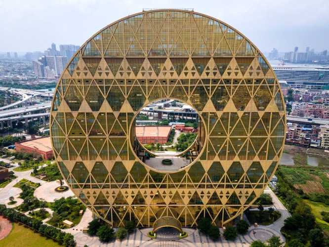 Copper Coin Building, China | image tagged in awesome,pics,photography | made w/ Imgflip meme maker