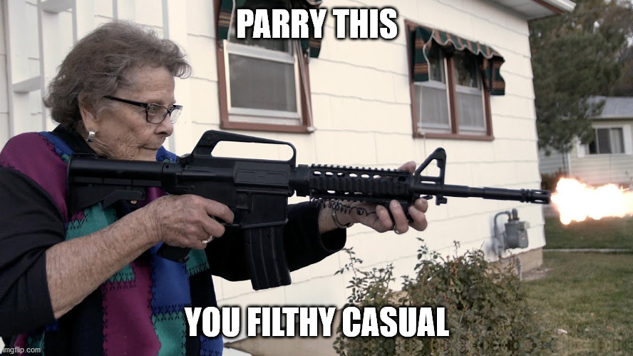 Parry This You Filthy Casual | PARRY THIS; YOU FILTHY CASUAL | image tagged in parry this | made w/ Imgflip meme maker