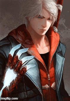 Nero(Sexy Guy/Young Arrogant Idiot) | image tagged in gif,nero,dmc5/4,devil may cry | made w/ Imgflip images-to-gif maker