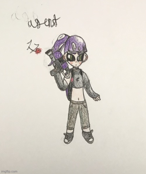 Here’s art of my oc | image tagged in splatoon | made w/ Imgflip meme maker
