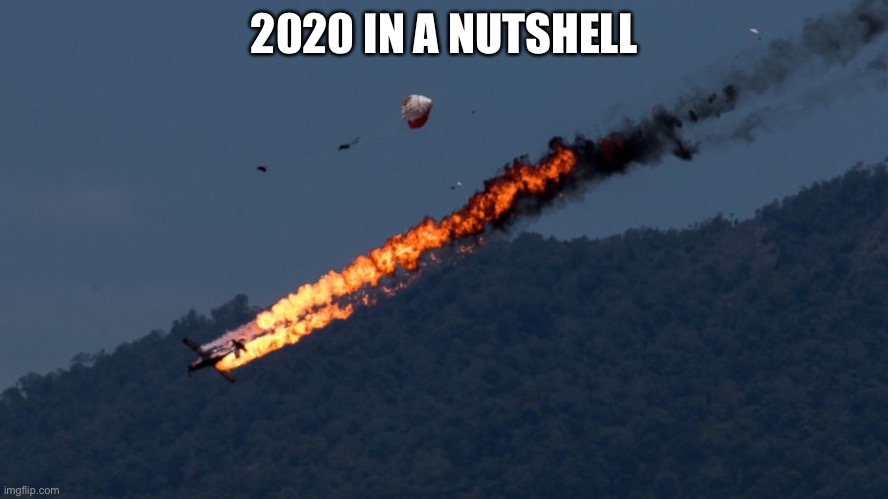 Plane Crash | 2020 IN A NUTSHELL | image tagged in plane crash | made w/ Imgflip meme maker