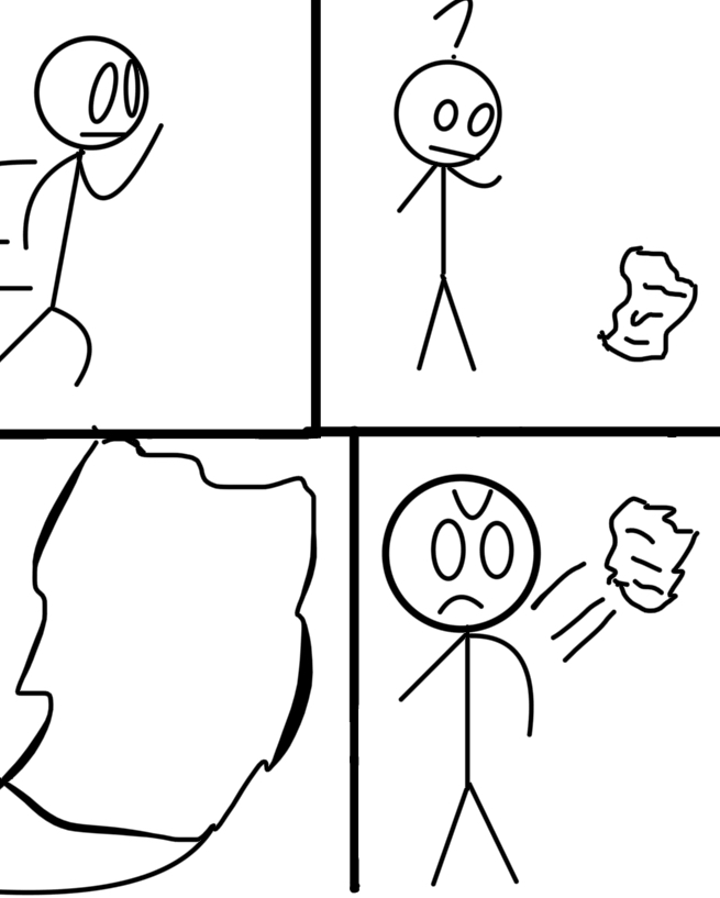 Stickman Finds a Paper Blank Template Imgflip