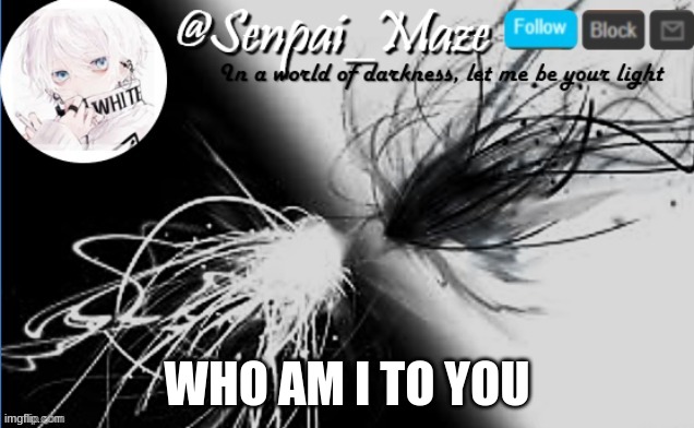 soups temp | WHO AM I TO YOU | image tagged in soups temp | made w/ Imgflip meme maker