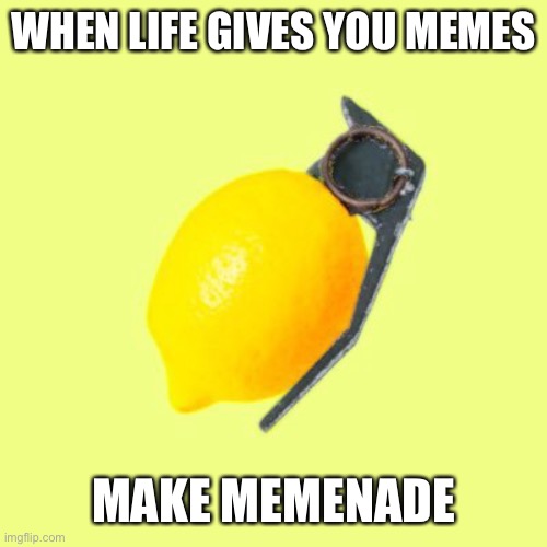 When life gives you memes | WHEN LIFE GIVES YOU MEMES; MAKE MEMENADE | image tagged in memes,funny memes | made w/ Imgflip meme maker