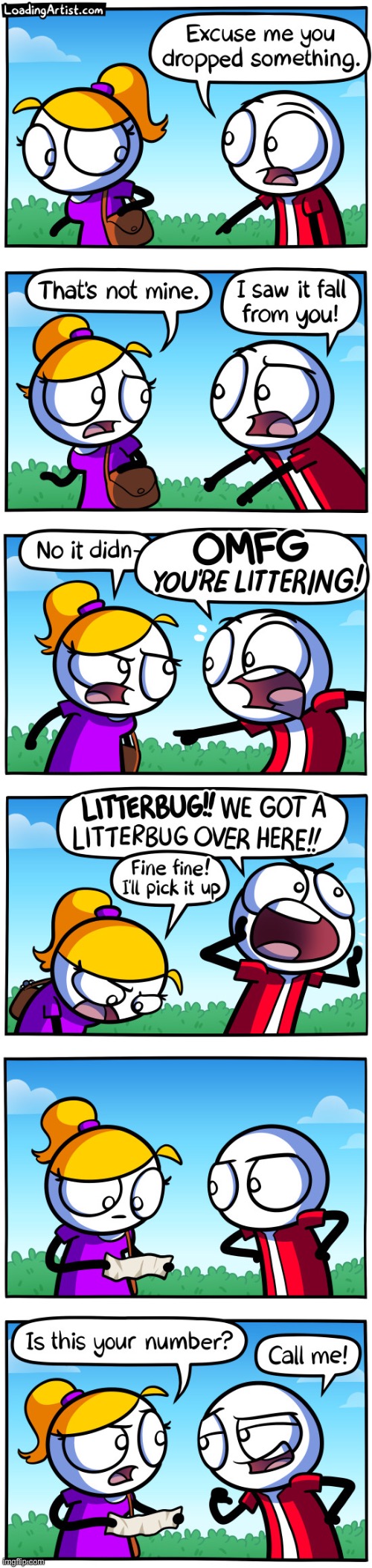 “LITTERBUG!” | image tagged in memes,funny,comics,number,littering,lol | made w/ Imgflip meme maker