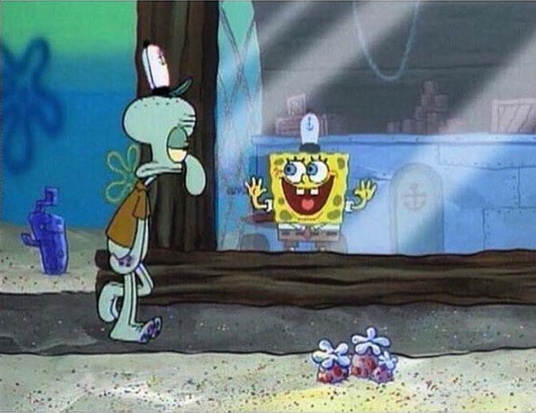 Spongebob Window Slide Blank Meme Template