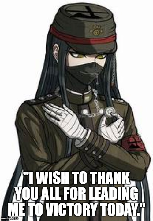 WINNER | "I WISH TO THANK YOU ALL FOR LEADING ME TO VICTORY TODAY." | made w/ Imgflip meme maker