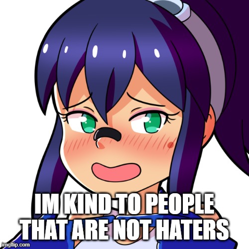 IM KIND TO PEOPLE THAT ARE NOT HATERS | made w/ Imgflip meme maker