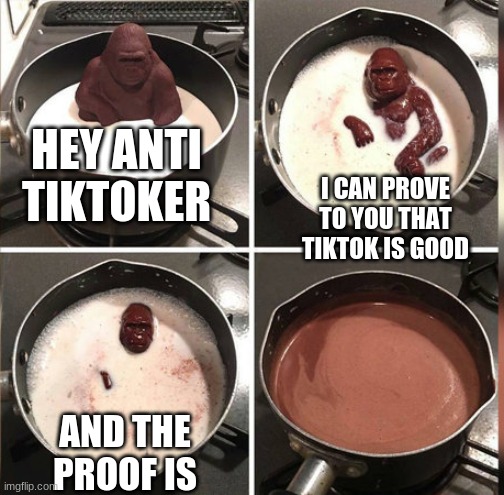 Thank god he died | HEY ANTI TIKTOKER; I CAN PROVE TO YOU THAT TIKTOK IS GOOD; AND THE PROOF IS | image tagged in hey kid i don't have much time | made w/ Imgflip meme maker