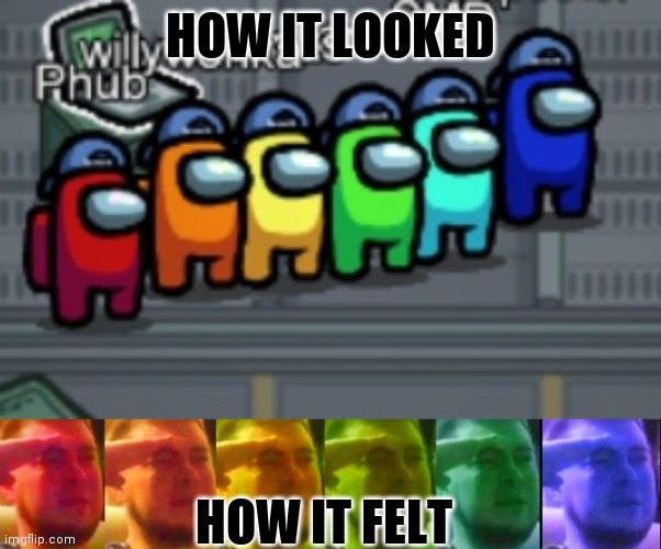 HOW IT LOOKED; HOW IT FELT | image tagged in among us | made w/ Imgflip meme maker