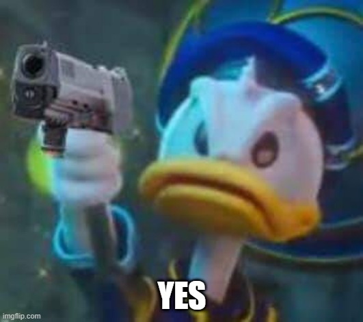 Kingdom Hearts Donald Duck | YES | image tagged in kingdom hearts donald duck | made w/ Imgflip meme maker