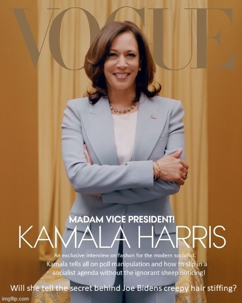 Kamala on Vogue! | image tagged in kamala harris | made w/ Imgflip meme maker