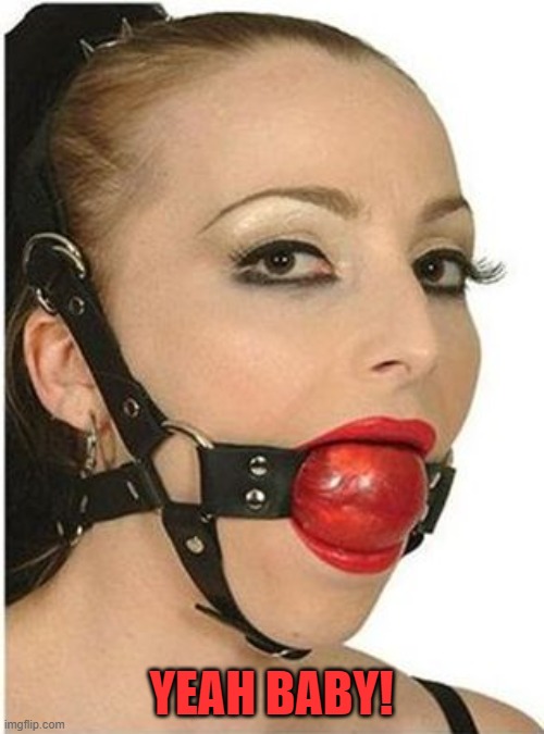 Ball Gag | YEAH BABY! | image tagged in ball gag | made w/ Imgflip meme maker