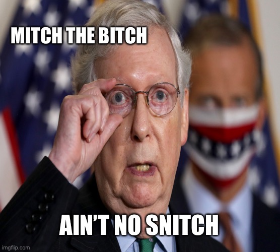 MITCH THE BITCH; AIN’T NO SNITCH | made w/ Imgflip meme maker