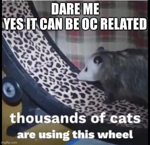 DARE ME
YES IT CAN BE OC RELATED | made w/ Imgflip meme maker