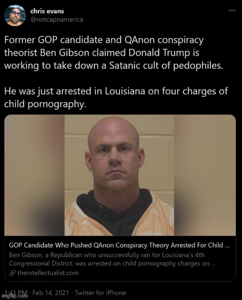 More projection from the Grand Old Pedophiles | image tagged in trump,qanon,pedophiles,gop,child | made w/ Imgflip meme maker