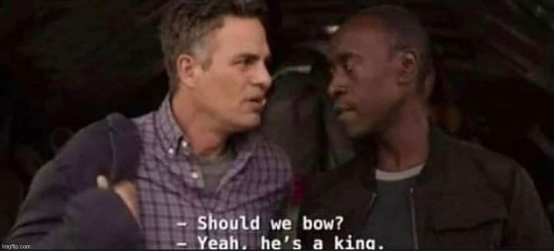 Should we bow? | image tagged in should we bow | made w/ Imgflip meme maker