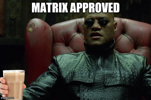 Matrix Morpheus  | MATRIX APPROVED | image tagged in matrix morpheus | made w/ Imgflip meme maker