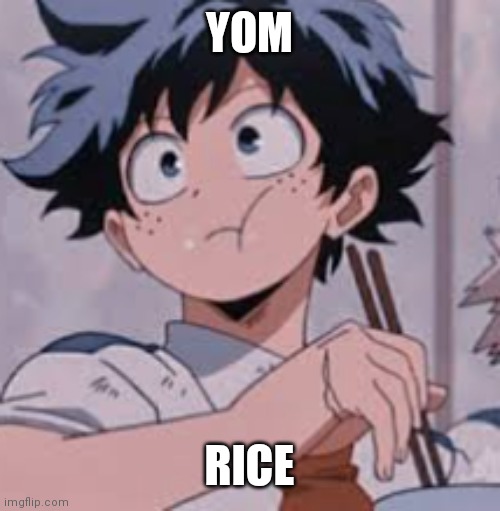 Idk I'm just weird ok | YOM; RICE | image tagged in idk,bnha | made w/ Imgflip meme maker