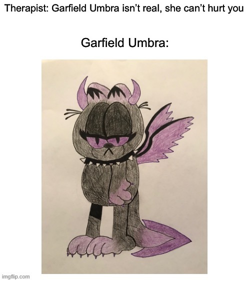 image tagged in blank white template,garfield,umbra,drawing,art | made w/ Imgflip meme maker