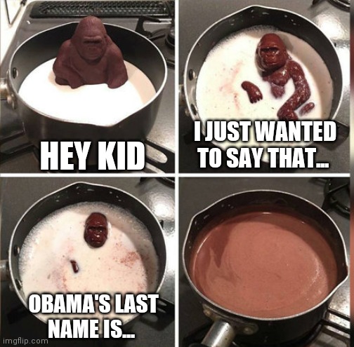 Hey Kid, I don't have much time | I JUST WANTED TO SAY THAT... HEY KID; OBAMA'S LAST NAME IS... | image tagged in hey kid i don't have much time,obama,last,name,sad | made w/ Imgflip meme maker