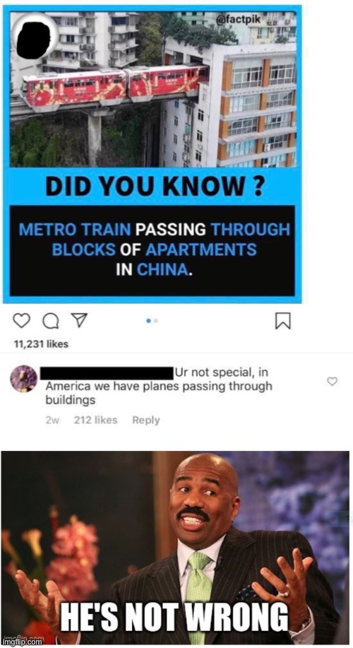 China is way behind us | image tagged in well he's not 'wrong',9/11,dark humor,memes,funny,comments | made w/ Imgflip meme maker
