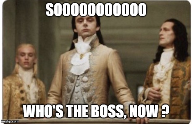 Superior Royalty | SOOOOOOOOOOO WHO'S THE BOSS, NOW ? | image tagged in superior royalty | made w/ Imgflip meme maker