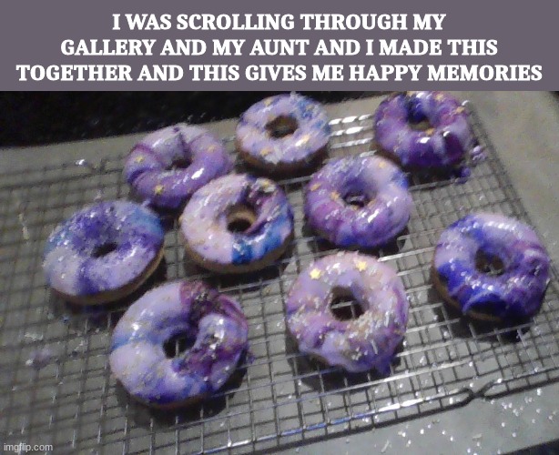 Donuttt | I WAS SCROLLING THROUGH MY GALLERY AND MY AUNT AND I MADE THIS TOGETHER AND THIS GIVES ME HAPPY MEMORIES | made w/ Imgflip meme maker
