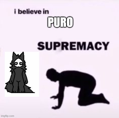 All hail Puro | PURO | image tagged in i believe in supremacy | made w/ Imgflip meme maker