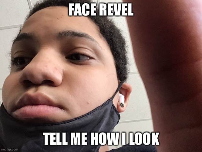 Face revel | FACE REVEL; TELL ME HOW I LOOK | image tagged in me | made w/ Imgflip meme maker