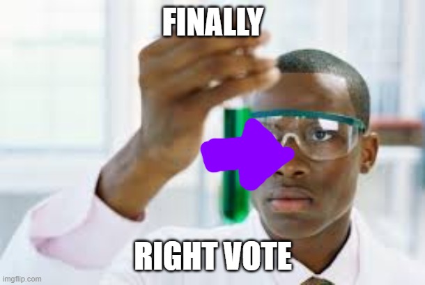 Finnaly | FINALLY RIGHT VOTE | image tagged in finnaly | made w/ Imgflip meme maker