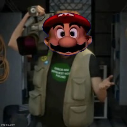 Mario is casted as the camera man in a horror movie | image tagged in megamind camera man,mario,horror movie | made w/ Imgflip meme maker