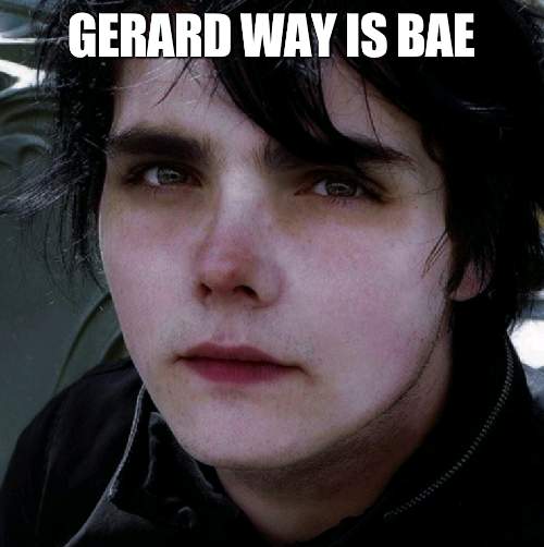 gerard | GERARD WAY IS BAE | image tagged in gerard | made w/ Imgflip meme maker