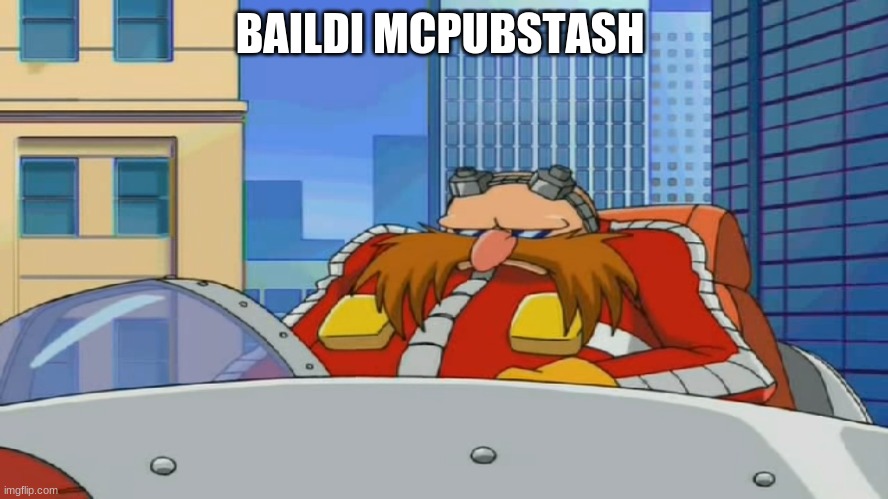 Eggman is Disappointed - Sonic X | BAILDI MCPUBSTASH | image tagged in eggman is disappointed - sonic x,meme,memes | made w/ Imgflip meme maker