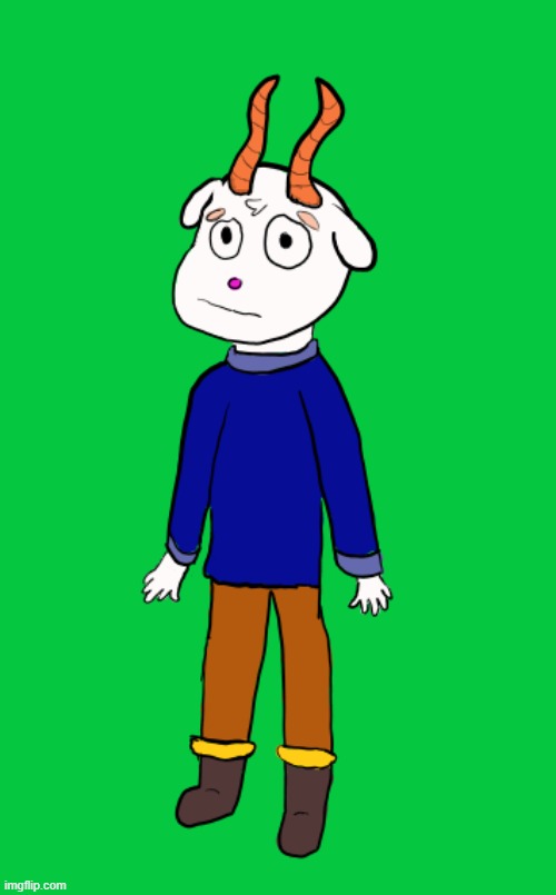 Moss, the goat | image tagged in furry,goat,original character | made w/ Imgflip meme maker