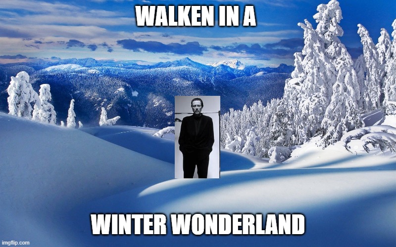 winter wonderland | WALKEN IN A; WINTER WONDERLAND | image tagged in winter storm,chris walken | made w/ Imgflip meme maker
