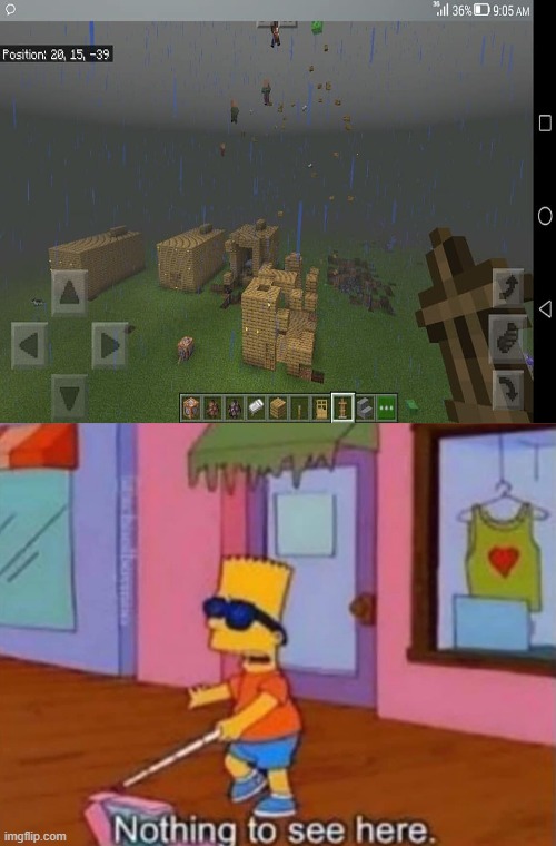 Villagers falling from the sky... | image tagged in nothing to see here | made w/ Imgflip meme maker