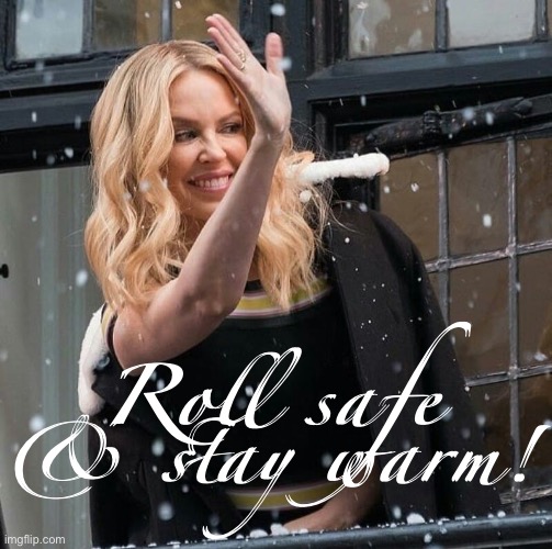 If you’re snowed in like most of us | Roll safe & stay warm! | image tagged in kylie snow wave | made w/ Imgflip meme maker
