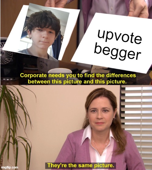 stop it bruh | upvote begger | image tagged in memes,they're the same picture | made w/ Imgflip meme maker