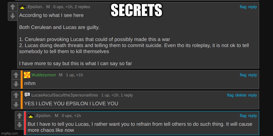 SECRETS | made w/ Imgflip meme maker