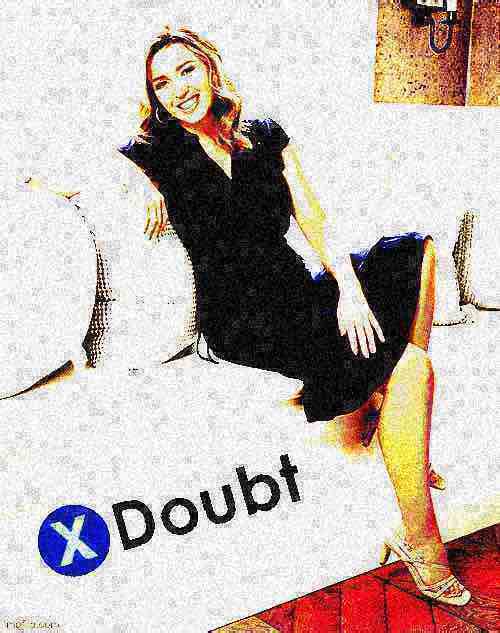 Dannii X doubt 5 deep-fried 1 Blank Meme Template