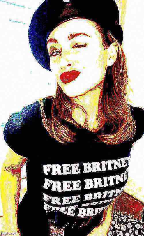 High Quality Dannii Free Britney Deep-fried 2 Blank Meme Template