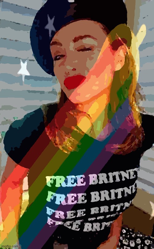 Dannii says: Free Britney (fully automated luxury gay space communism too) | image tagged in beez/kami propaganda dannii free britney,luxury,gay,space,communism,leave britney alone | made w/ Imgflip meme maker