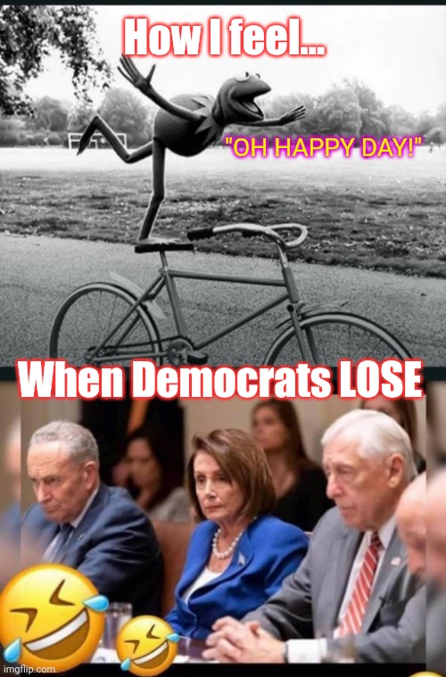 Good Times | How I feel... "OH HAPPY DAY!"; When Democrats LOSE | image tagged in stupid liberals,triggered liberal,liberal hypocrisy,libtards,retarded liberal protesters | made w/ Imgflip meme maker