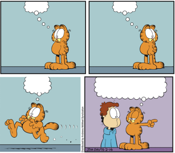 Garfield bad news Blank Meme Template