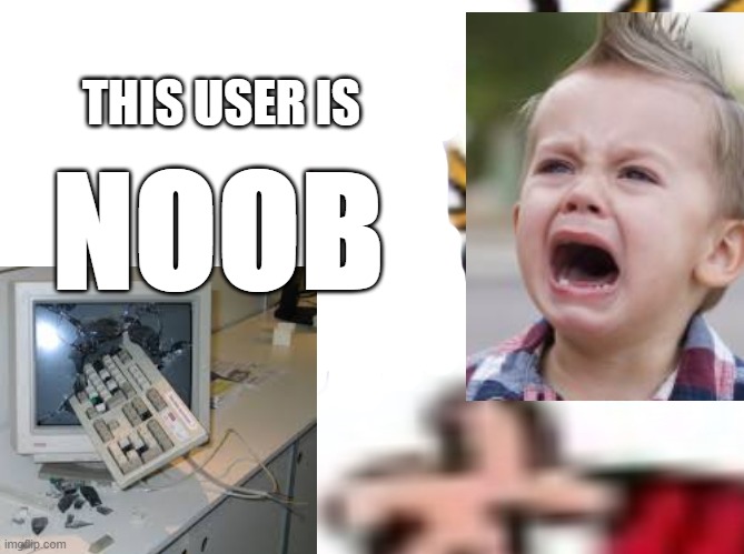 toxic kids be like | THIS USER IS; NOOB | image tagged in dream is wrong,dream is lying,toxic kids,toxic,game | made w/ Imgflip meme maker